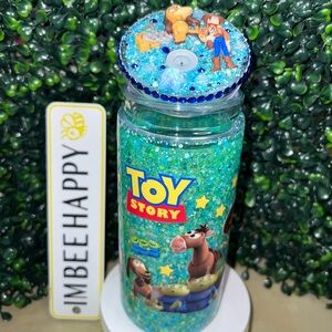 Blue/green Toystory-inspired Snowglobe Tumbler
